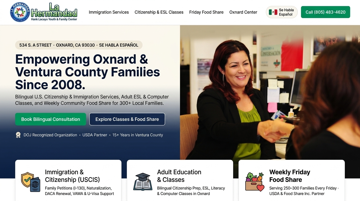 Proposed La Hermandad Hank Lacayo homepage preview